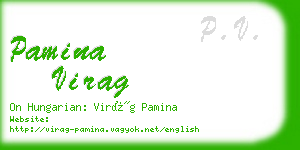 pamina virag business card